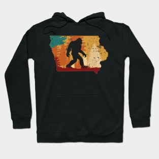 Bigfoot Retro Vintage Sasquatch Iowa Hoodie